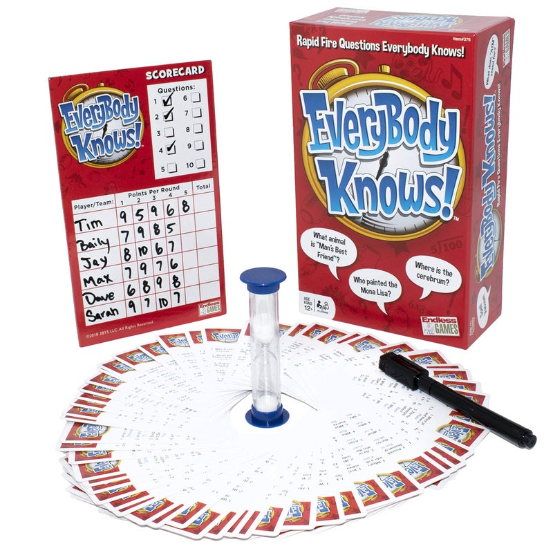 Endless Games Everybody Knows! - Trivia Card Game - 2018 Edition - Image 1